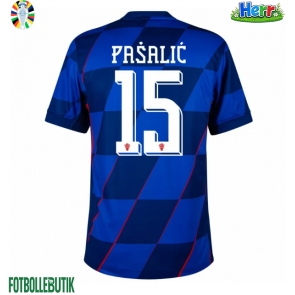 Kroatien Mario Pasalic #15 Bortatröja EM 2024 Kortärmad